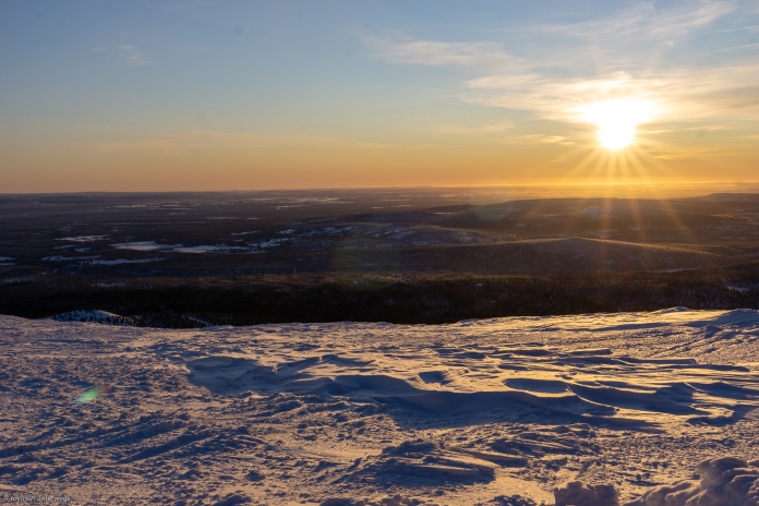 Sonnenuntergang im finnischen Lappland