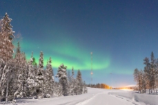 Äkäslompolo / Lappland; Tag 5, Polarlichter (Aurora borealis)